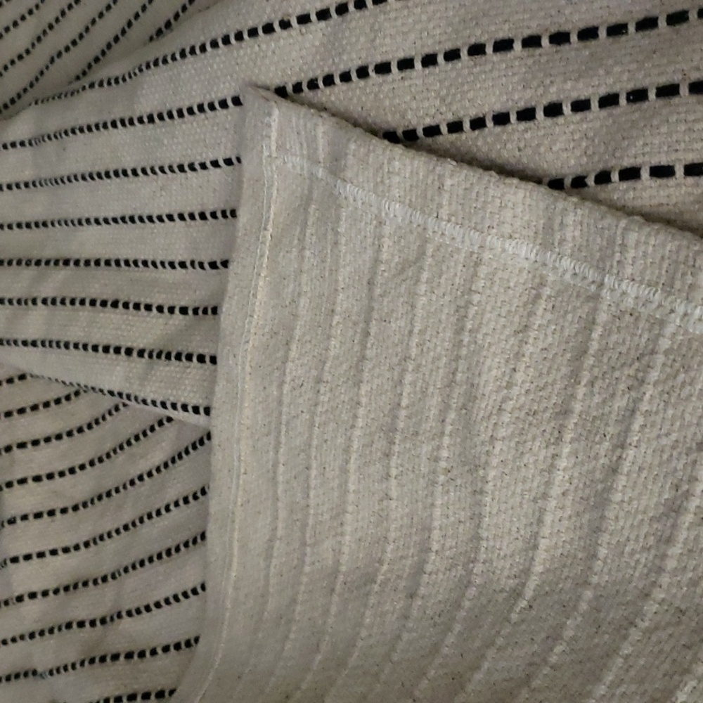 IKEA Black Ribbed Rug - Picture 2 of 6